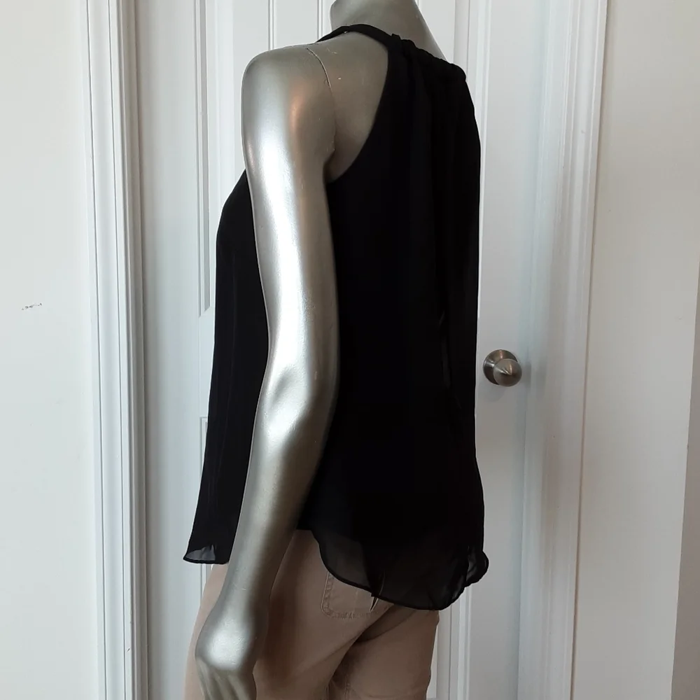 🪻BOGO🪻 New Directions Layered Chiffon Top Sz Small Flowy & Feminine - Picture 3 of 9